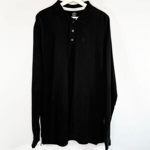 Timberland Soft Cotton Black Polo Long Sleeve Shirt - US Men’s XXL